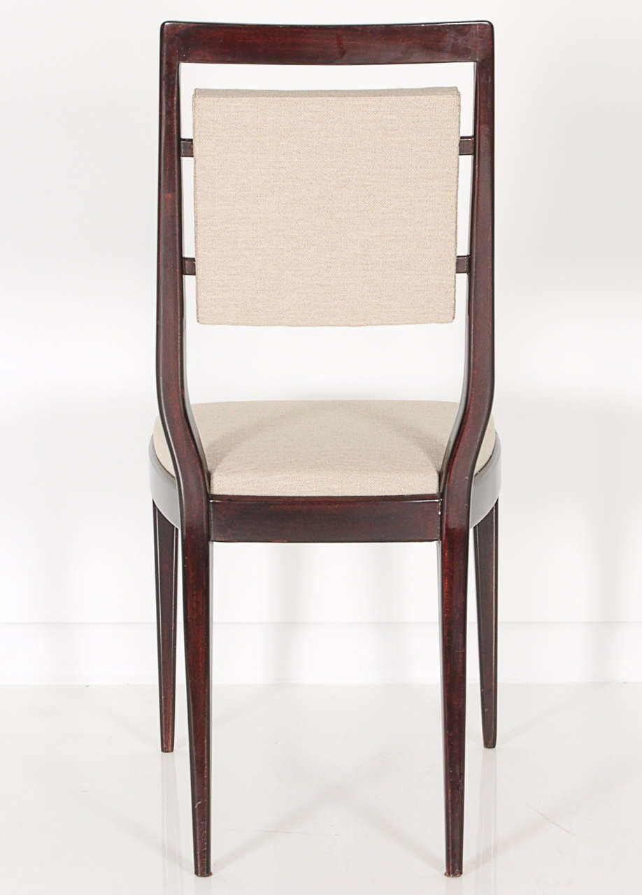 Mid-20th Century Elegant Six Dining Chairs Style of Ico Parisi