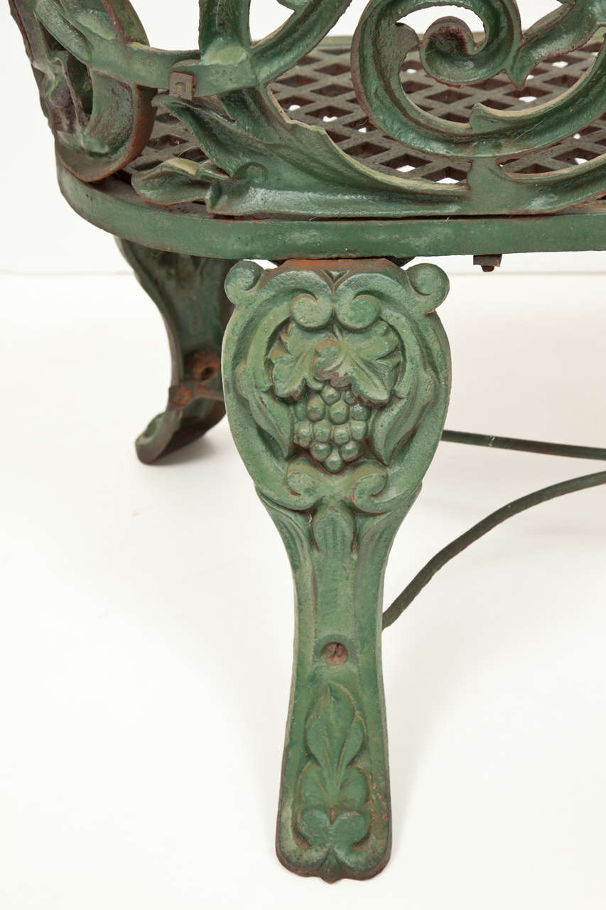 Pair of Cast Iron Benches by J. W. Fiske For Sale 2