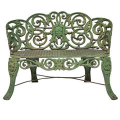 Pair of Cast Iron Benches by J. W. Fiske