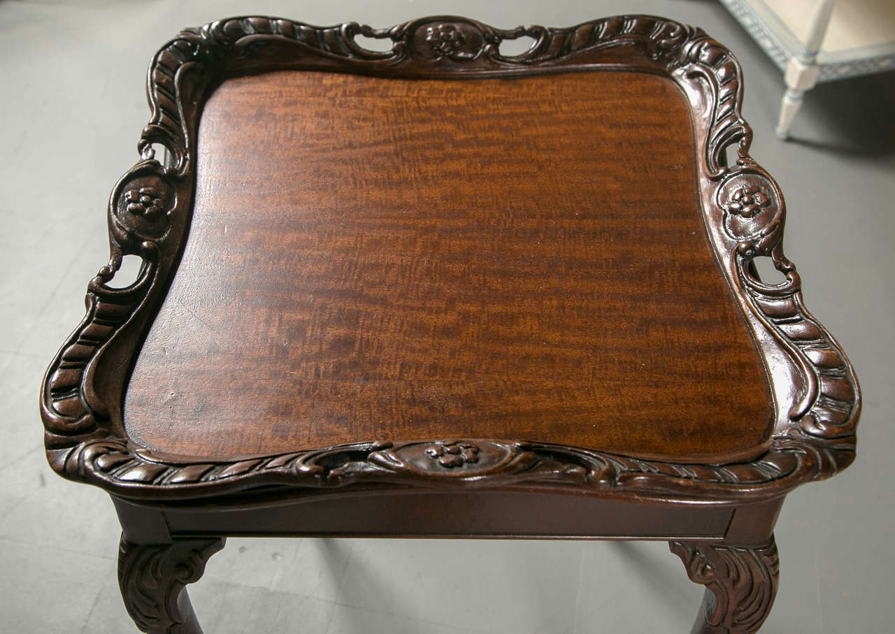 French Carved Side Tables For Sale