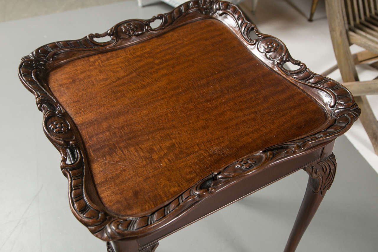 Carved Side Tables In Excellent Condition For Sale In Stamford, CT