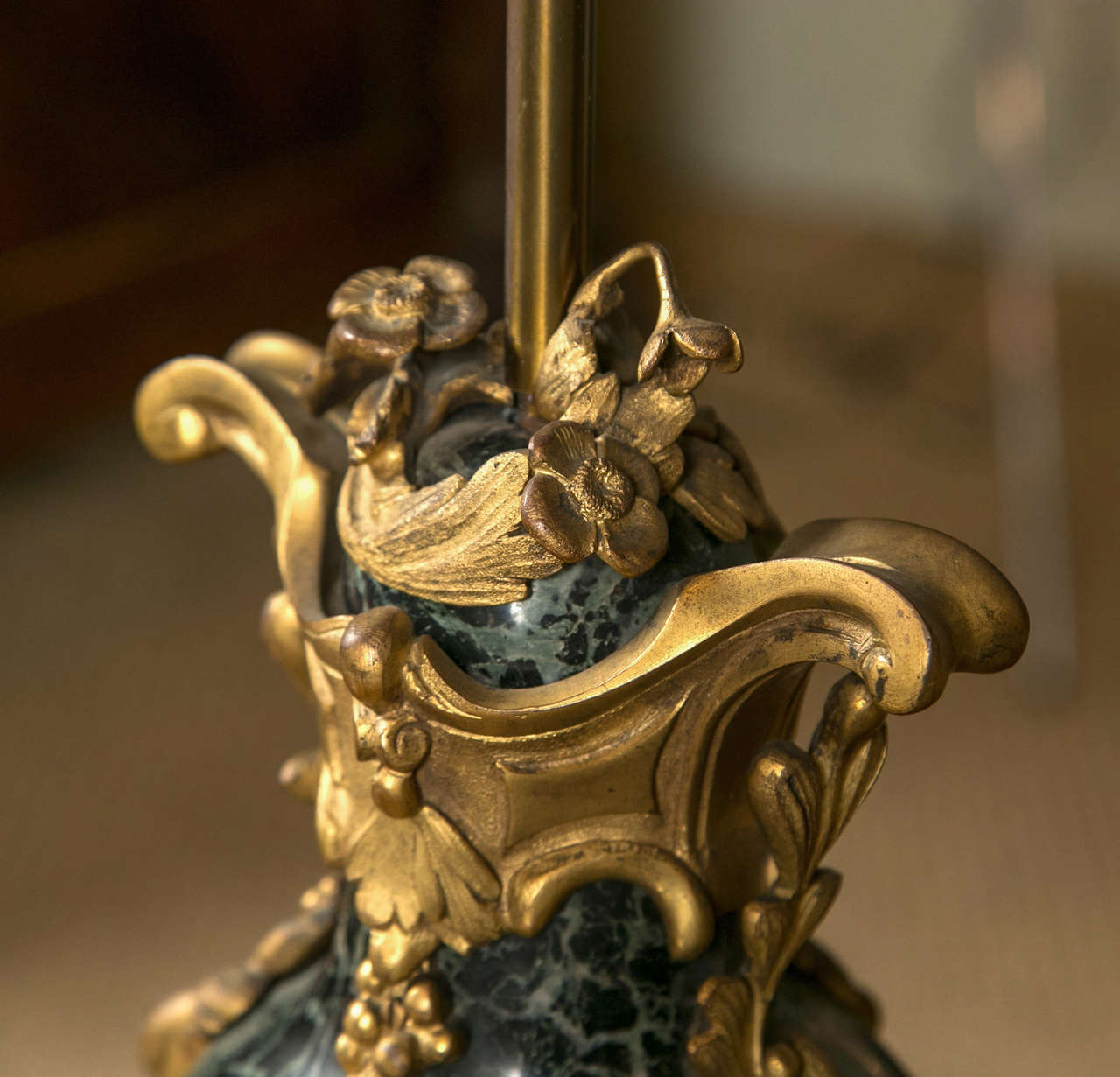 19th Century French Bronze and Marble Table Lamps, circa 1800s For Sale