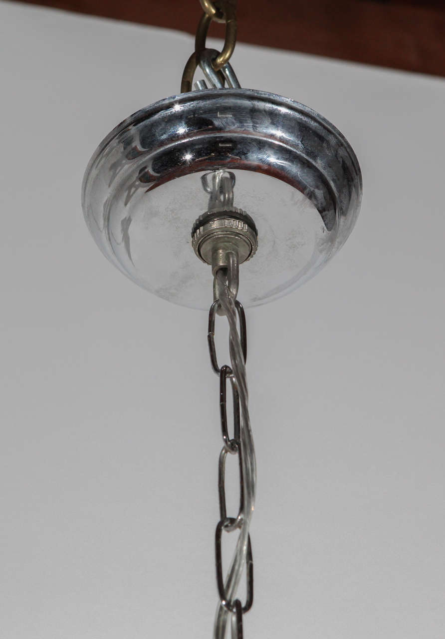 1970s Chrome and Glass Fixture In Good Condition For Sale In Los Angeles, CA