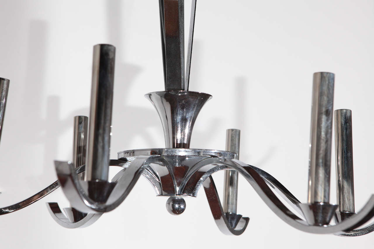 French Moderne Chandelier For Sale 1