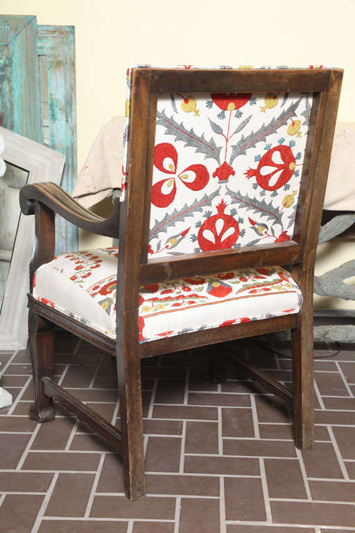 Beautiful pair of Suzani Upholstered Arm Chairs 2