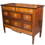 INLAID  PARQUETRY  WALNUT  COMMODE