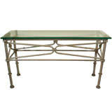 Hand Wrought Iron Console with 3/4" Glass Top