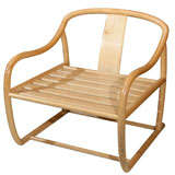 SIRMOS   CLEAR  MAPLE  WOOD  OCCASIONAL  CHAIR