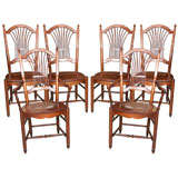 SET  OF  FOUR SIDE  AND TWO  ARM CHAIRS-NICHOLS&STONE