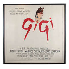 Vintage Six-Sheet Poster for GIGI - Best Picture Winner for 1958