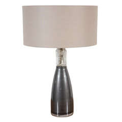Cathode Ray Tube Table Lamp with Custom Silk Shade.