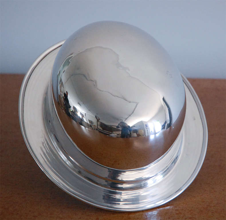 Silver Plated Bowler Hat Ice Bucket at 1stDibs