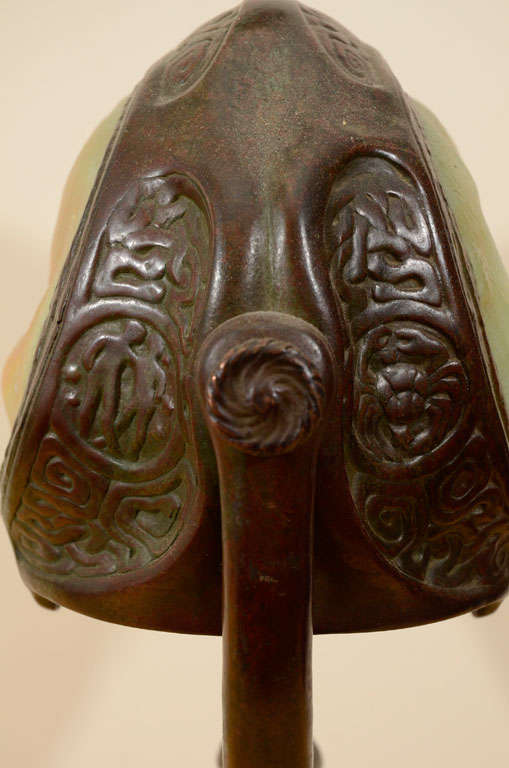 20th Century Tiffany Turtleback Zodiac Table Lamp