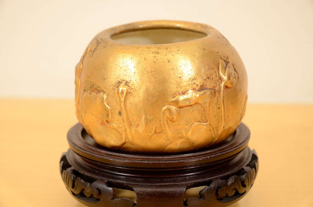 Tiffany Studios Pottery Bronze Vase For Sale 1