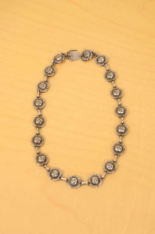 Georg Jensen Necklace, Rose Design