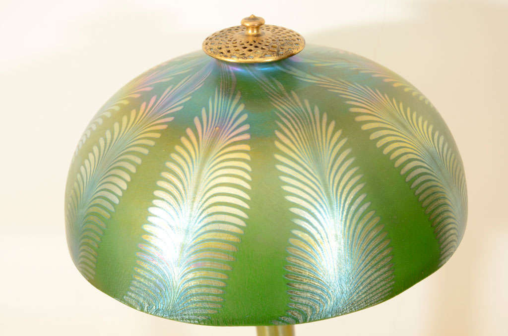 American Tiffany Studios Favrile Glass Lamp