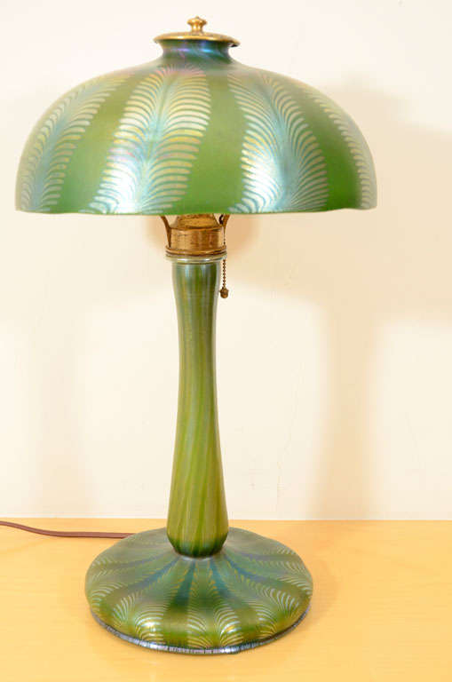 20th Century Tiffany Studios Favrile Glass Lamp
