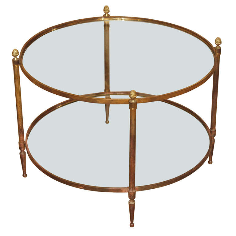 Mid-Century Round Cocktail Table For Sale