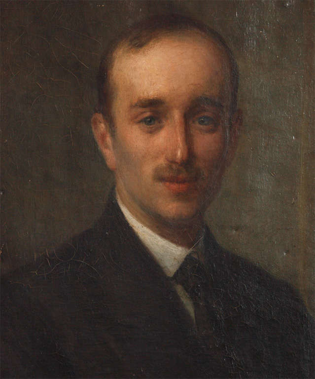 Oil Painting of Gentleman in gilt wood frame