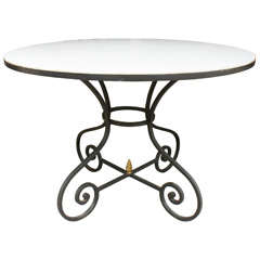 A French Garden Table w/ Milk Glass top