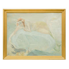 Mermaid Painting by Hugo V. Petersen