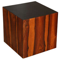Rosewood Cube Side Table
