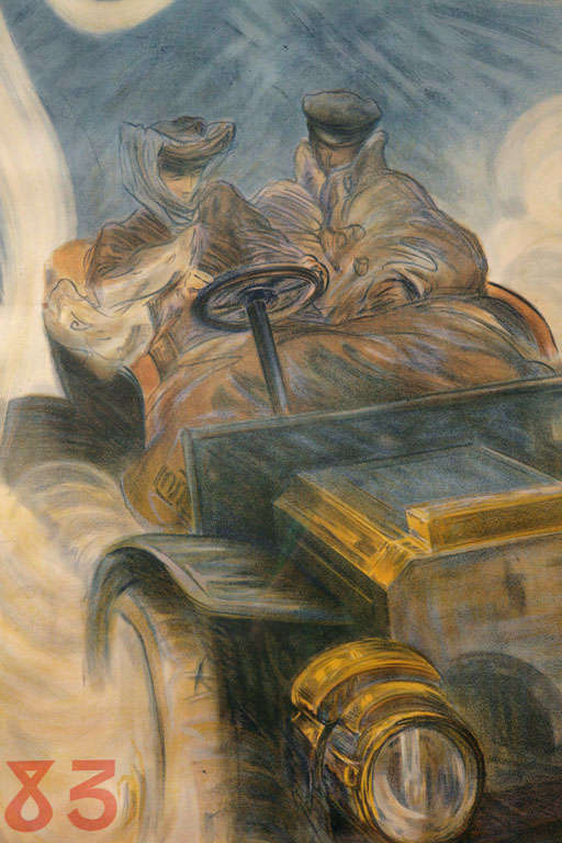 Large French Advertising Poster for Peugeot by Buggeill