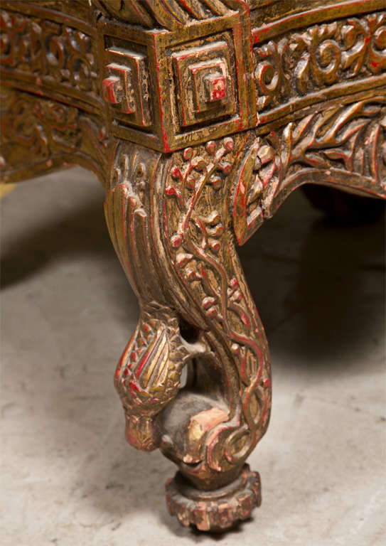 American Carved Chinese Throne Chair