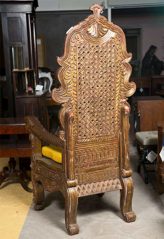 Carved Chinese Throne Chair 2