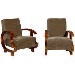 Pair of Hungarian Art Deco Chairs