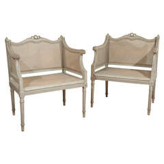 Pair of Louis XVI Style Bergeres