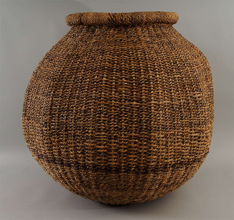 Large Woven Ovoid Basket