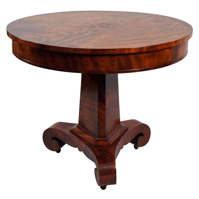 American Empire Pedestal Table at 1stDibs