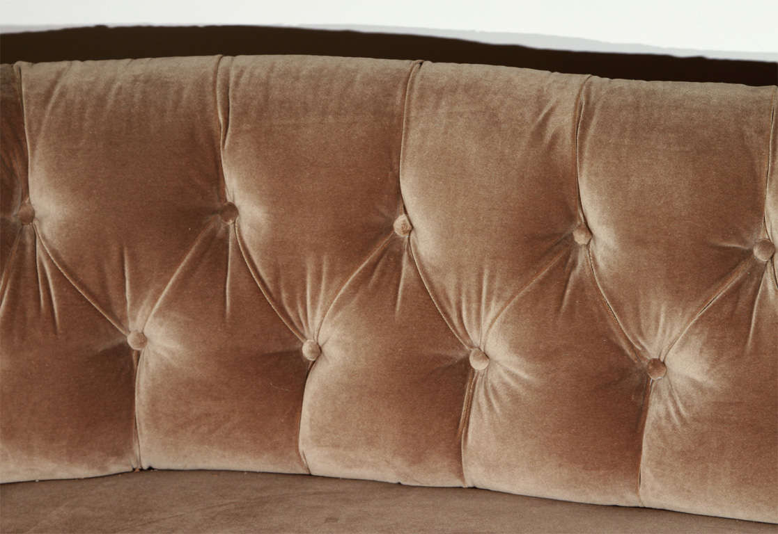 Mid-20th Century 1930s Tufted Velvet Sofa