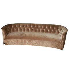 1930s Tufted Velvet Sofa