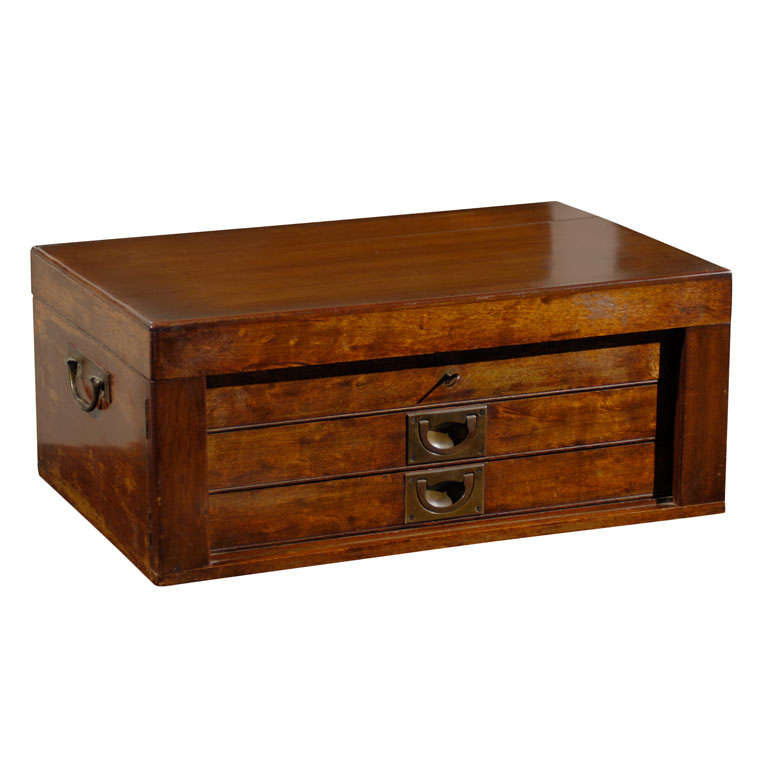 Mahogany Cutlery Canteen & Flatware Chest