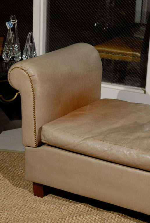 French Art Deco Convertible Leather Daybed at 1stDibs leather daybed