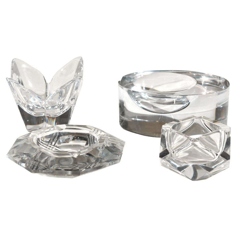 Collection of Vintage Signed Crystal Ashtrays at 1stDibs crystal
