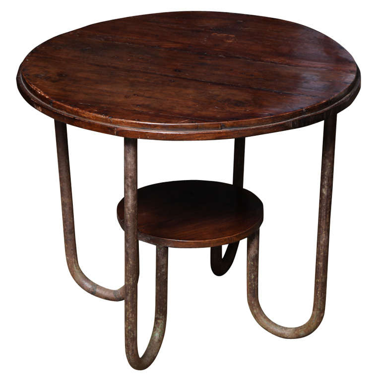 Round Table with Metal Legs
