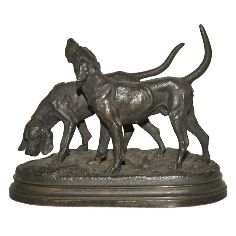 "Hound Dog" by Alfred Dubucand (1828-1894) For Sale