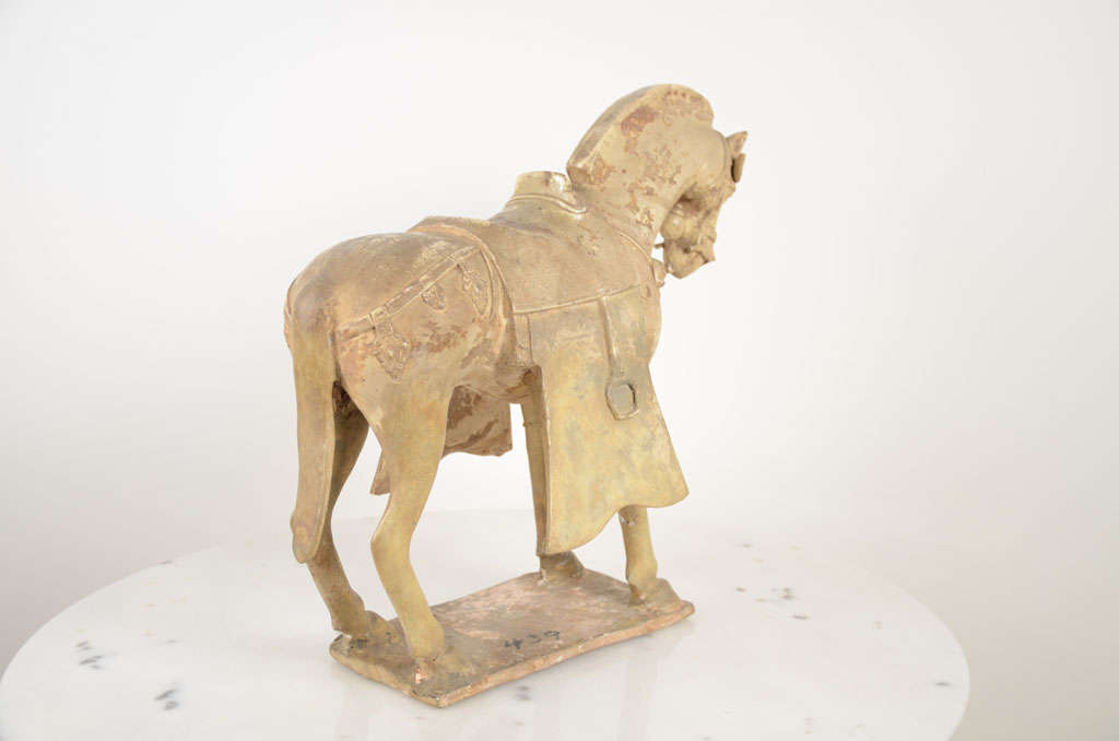 A Chinese Glazed Potery Model Of A Static Horse For Sale 2