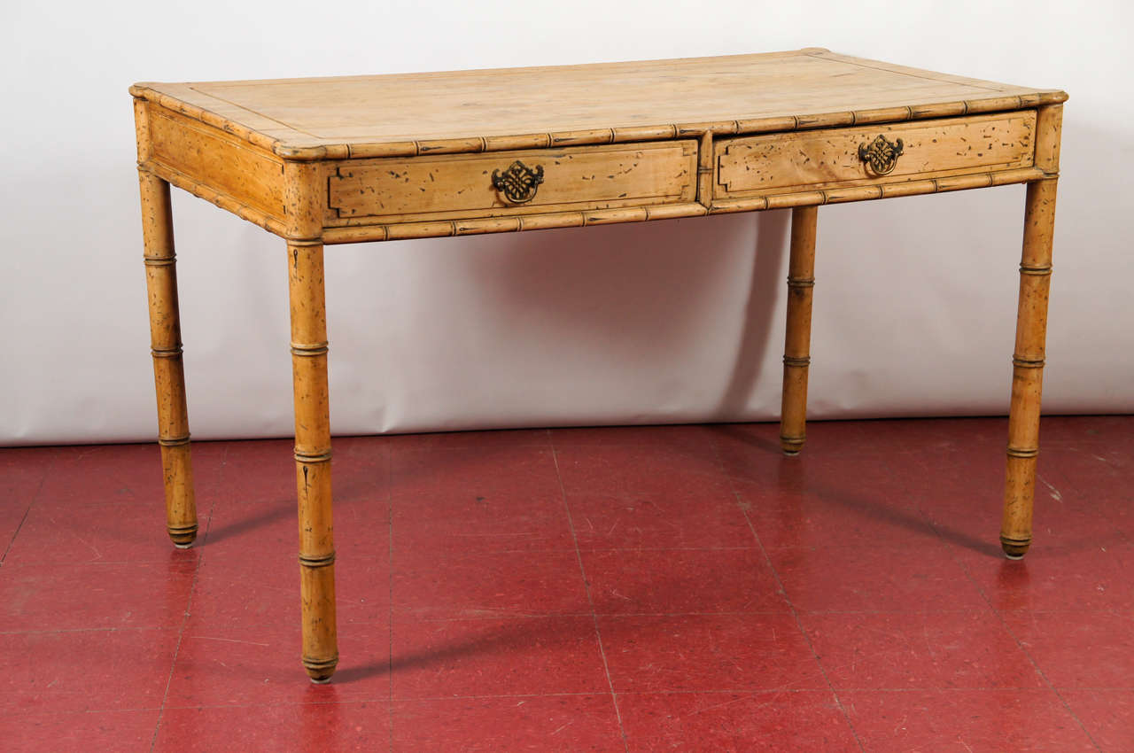 Vintage Faux Bamboo Desk at 1stDibs antique bamboo desk, faux bamboo