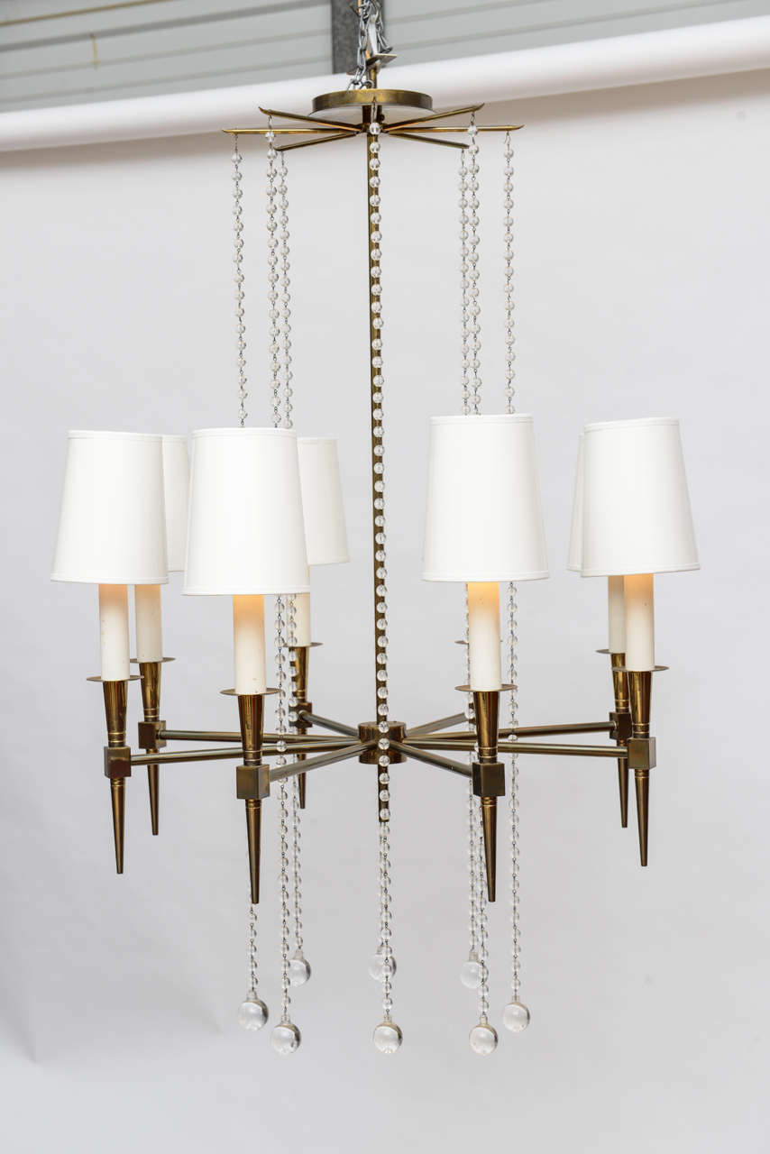 Mid-20th Century Vintage Tommi Parzinger Beaded Chandelier