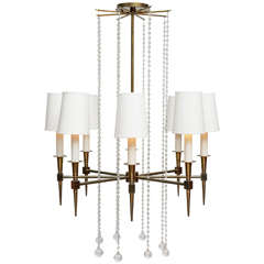 Vintage Tommi Parzinger Beaded Chandelier 12