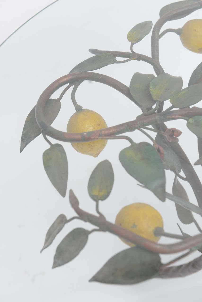 Mid-20th Century Metal Lemon Tree Tables