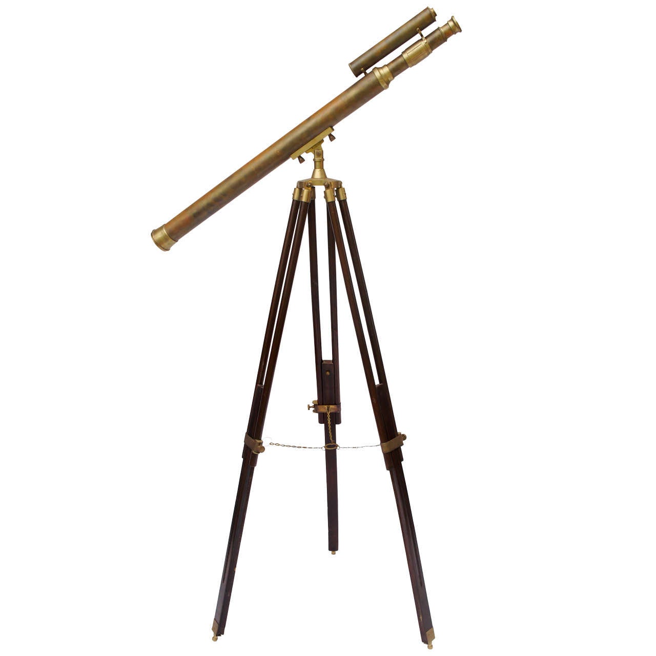 Antique brass telescope with stand at 1stdibs