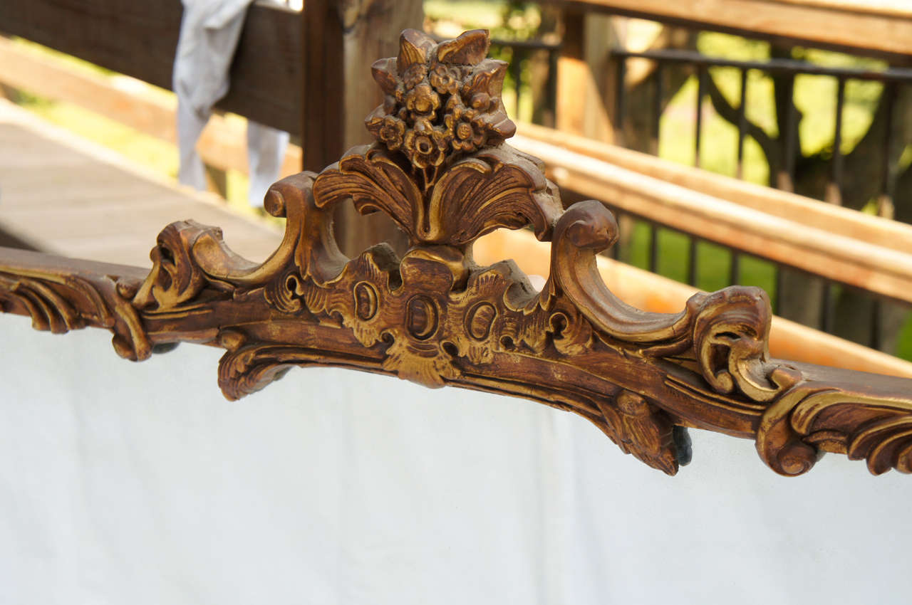 Gold gilded wood mirror For Sale at 1stDibs