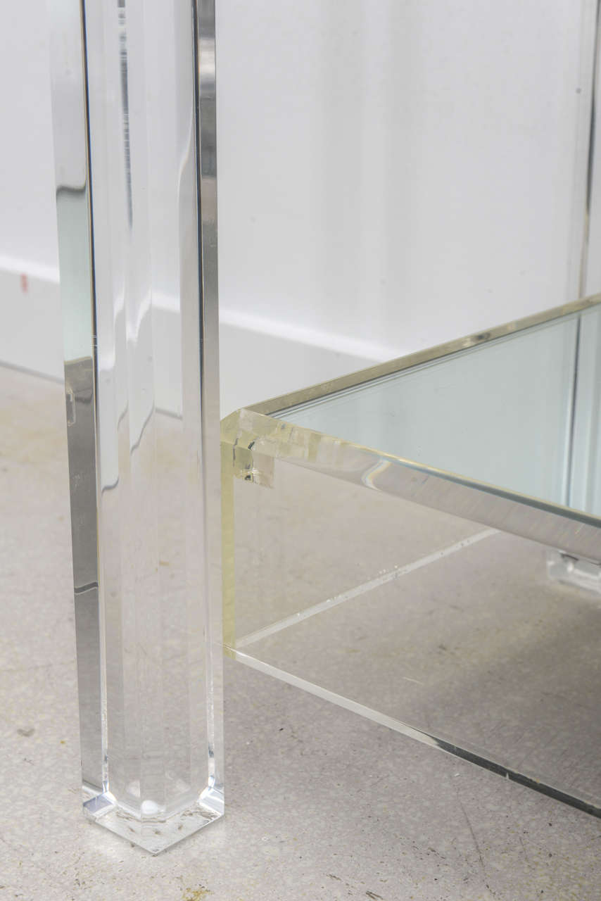 Mid-20th Century Vintage Lucite Console Table