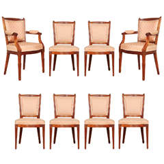 Antique A set of 8 Dutch mahogany dining chairs, circa 1800