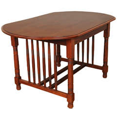20th Century Art Deco Mahogany Table with Four Chairs 